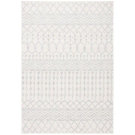 Flowers First 12 x 15 ft. Tulum Contemporary Rectangle Power Loomed Rug Ivory & Light Grey FL1909569
